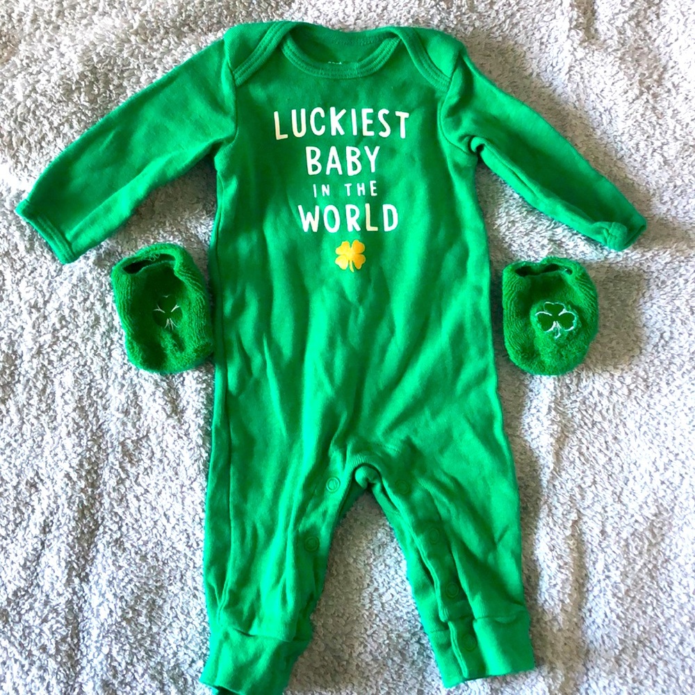 Newborn St. Patricks Day outfit